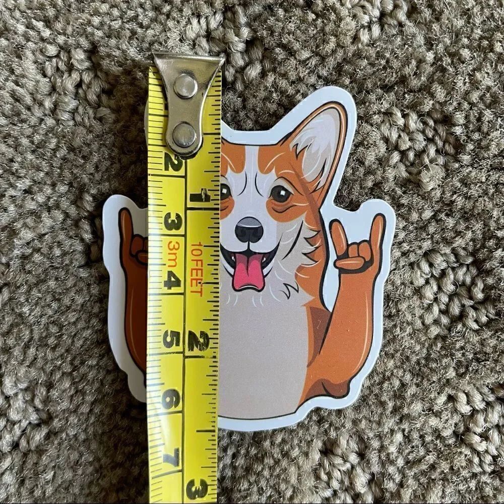 Peace Out Corgi Sticker - Picture 5 of 7